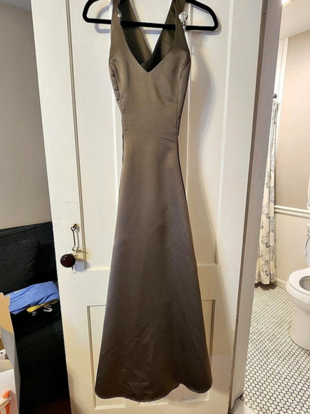 VTG Jim Helm Occasion Satin Maxi Dress Size 8